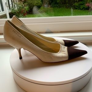 Authentic Prada logo heels